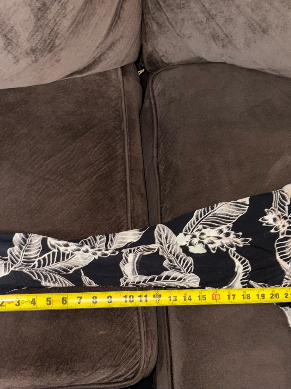 AllSaints Kahuna Shirt Black White Floral Palm Camp Viscose Long Sleeve Size L - Picture 5 of 7